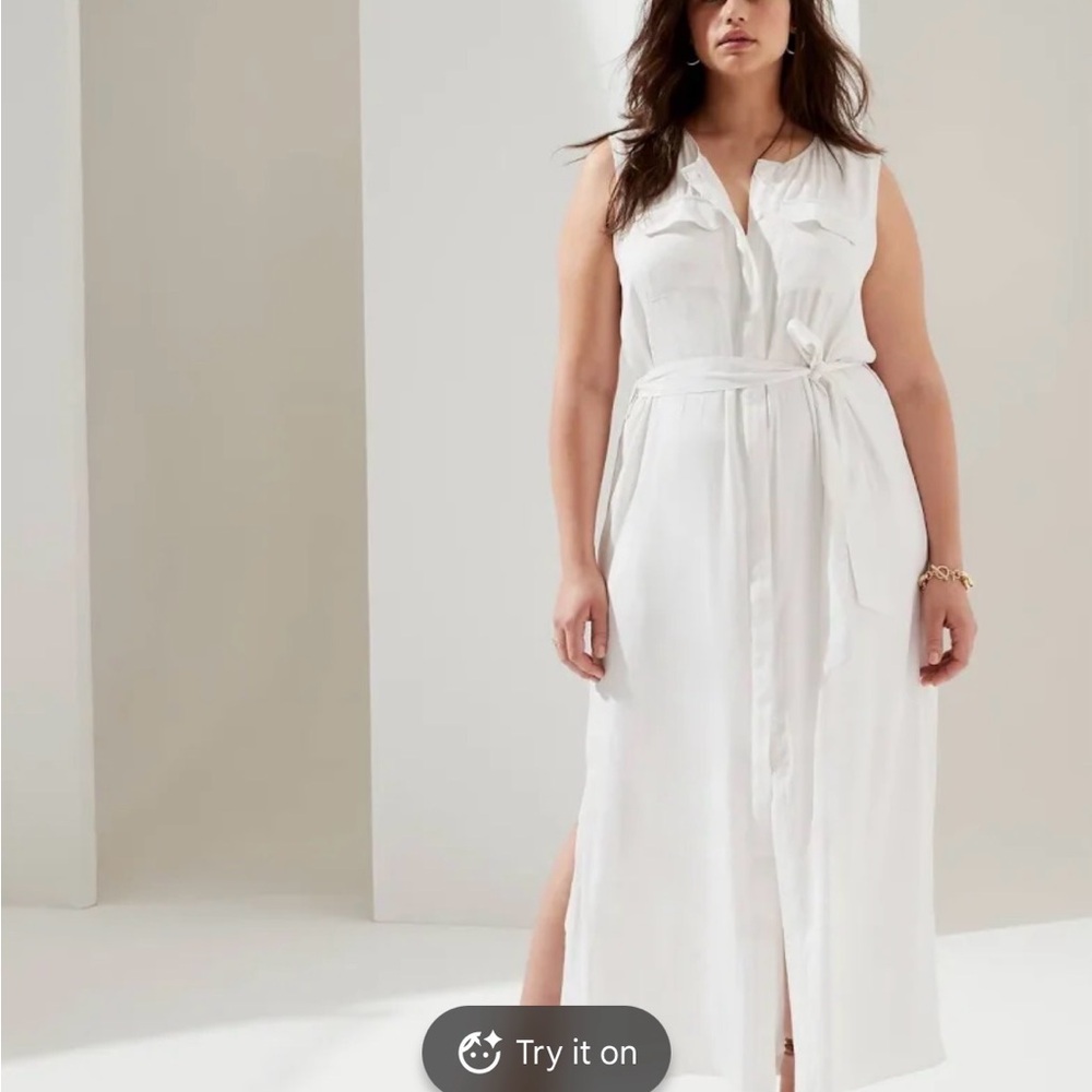 Banana Republic Utility Maxi Shirtdress
